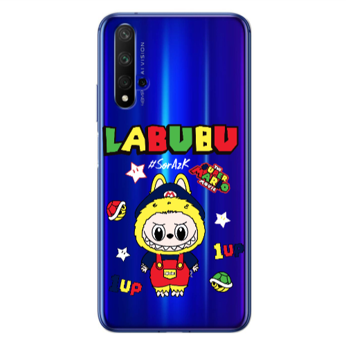 Huawei Nova 5 T Labubu Mario Transparent Silicone TPU Θήκη