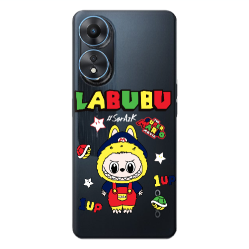 Oppo A 98 Labubu Mario Transparent Silicone TPU Θήκη
