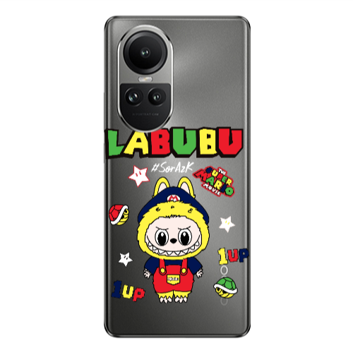 Oppo Reno10 5G Labubu Mario Transparent Silicone TPU Θήκη