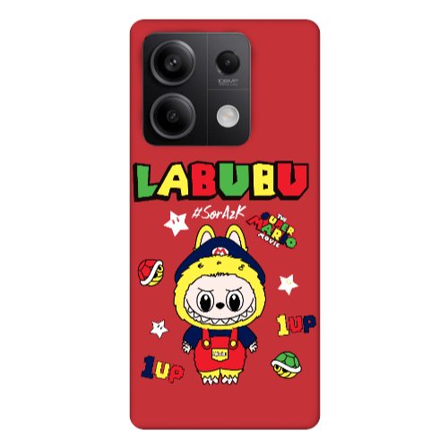 Xiaomi Redmi Note 13 5G Labubu Mario Red Colored Silicone TPU Θήκη