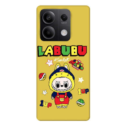 Xiaomi Redmi Note 13 5G Labubu Mario Yellow Colored Silicone TPU Θήκη
