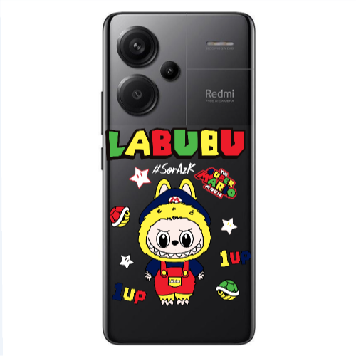 Xiaomi Redmi Note 13 Pro+ 5G  Labubu Mario Transparent Silicone TPU Θήκη