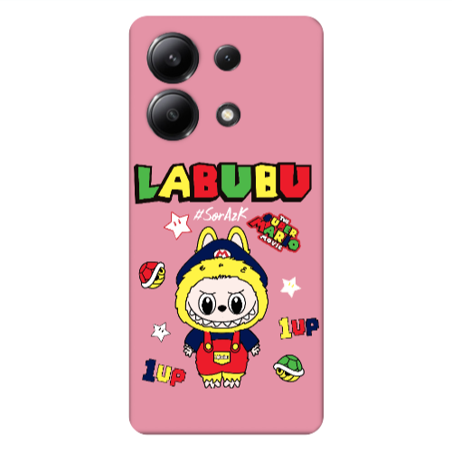 Xiaomi Redmi Note 13 4G Labubu Mario Pink Colored Silicone TPU Θήκη