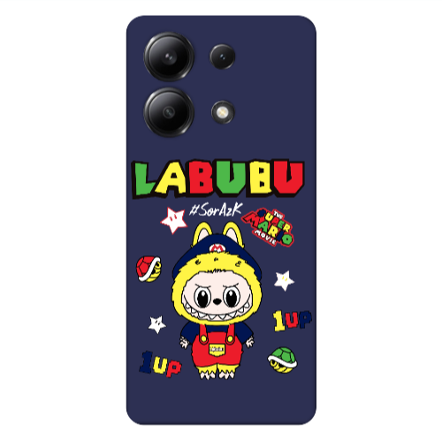 Xiaomi Redmi Note 13 4G Labubu Mario Dark blue Colored Silicone TPU Θήκη