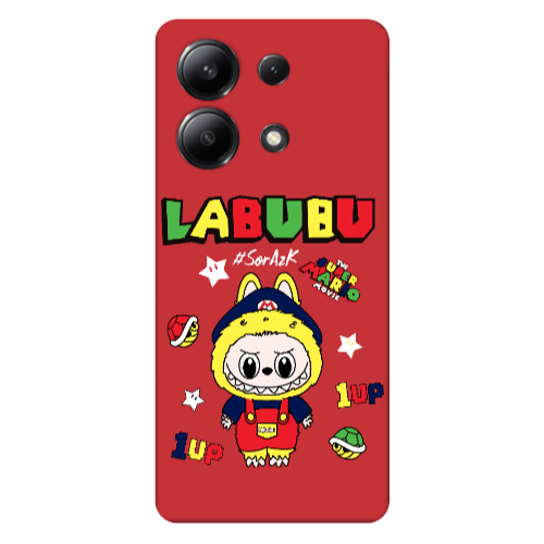 Xiaomi Redmi Note 13 4G Labubu Mario Red Colored Silicone TPU Θήκη