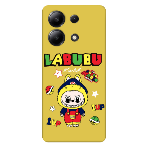 Xiaomi Redmi Note 13 4G Labubu Mario Yellow Colored Silicone TPU Θήκη