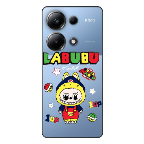 Xiaomi Poco M6 Pro 4G Labubu Mario Transparent Silicone TPU Θήκη