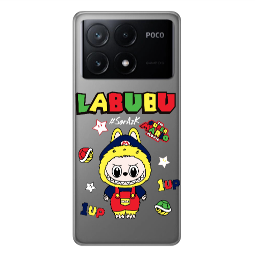 Xiaomi Poco X6Pro 5G Labubu Mario Transparent Silicone TPU Θήκη