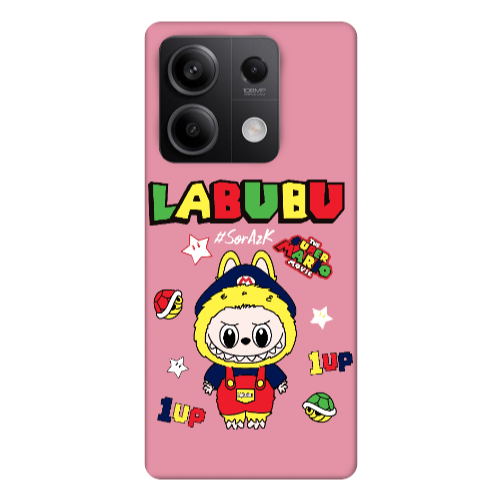 Xiaomi Redmi Note 13Pro 5G Labubu Mario Pink Colored Silicone TPU Θήκη