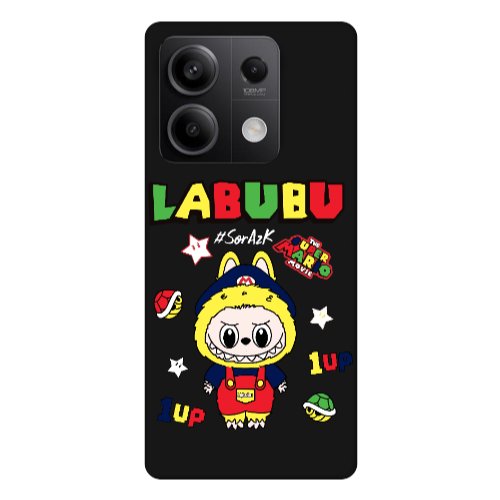 Xiaomi Redmi Note 13Pro 5G Labubu Mario Black Colored Silicone TPU Θήκη