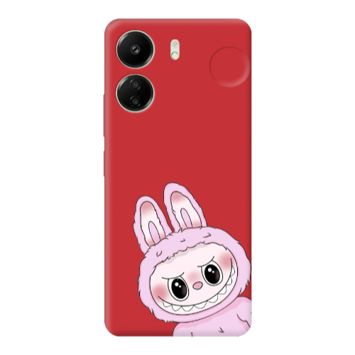 Xiaomi Redmi 13C Labubu 6 Red Colored Silicone TPU Θήκη