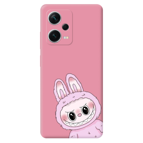 Xiaomi Poco X5 Labubu 6 Pink Colored Silicone TPU Θήκη