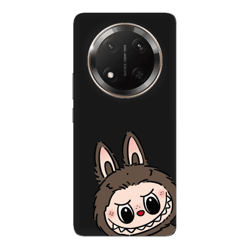 Honor Magic 7 Lite Labubu7 Black Colored Silicone TPU Θήκη