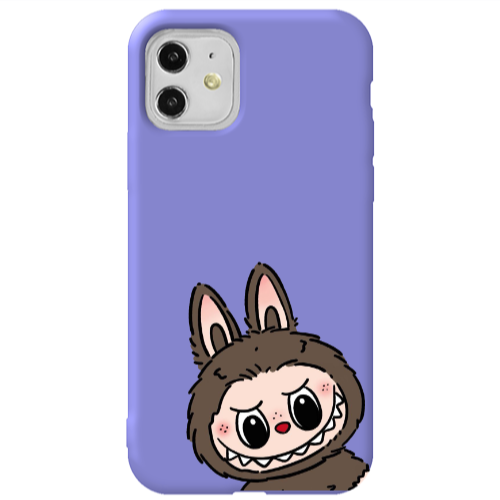 Apple iPhone 11  Labubu7 Purple Colored Silicone TPU Θήκη