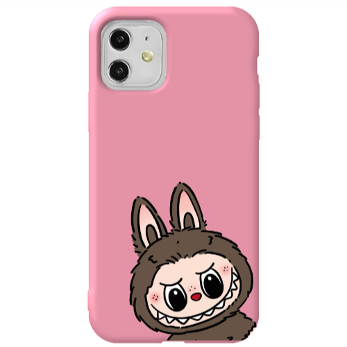 Apple iPhone 11  Labubu7 Pink Colored Silicone TPU Θήκη