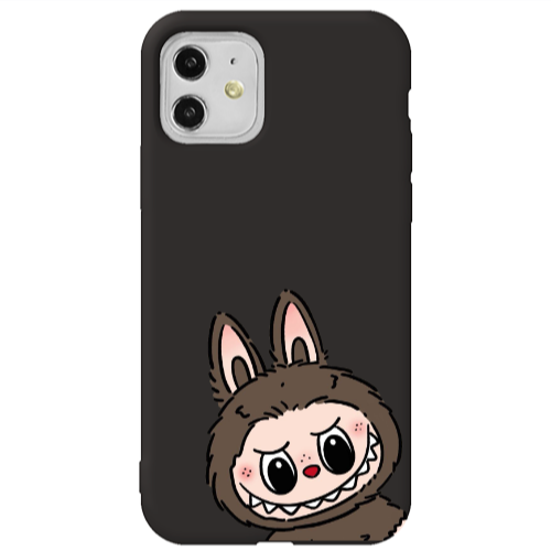Apple iPhone 11  Labubu7 Black Colored Silicone TPU Θήκη