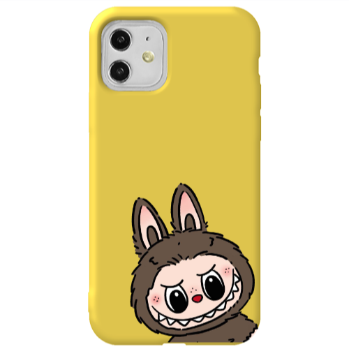 Apple iPhone 11  Labubu7 Yellow Colored Silicone TPU Θήκη