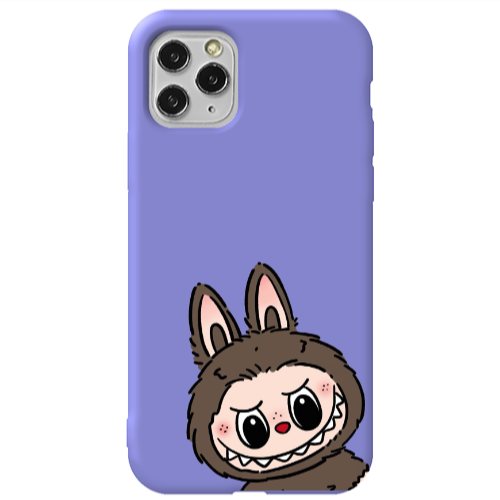 Apple iPhone 11 Pro Labubu7 Purple Colored Silicone TPU Θήκη