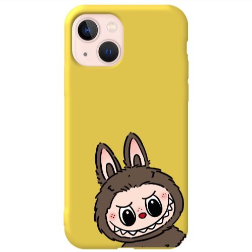 Apple iPhone 13 Labubu7 Yellow Colored Silicone TPU Θήκη