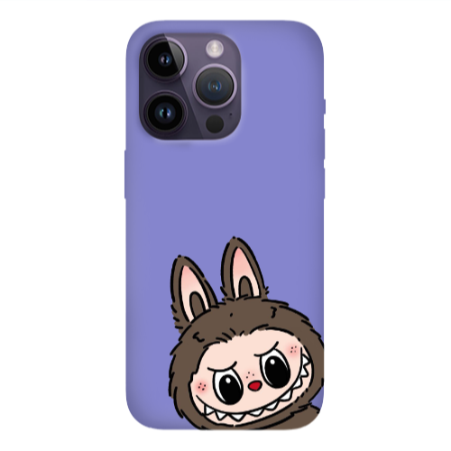 Apple iPhone 14 Pro  Labubu7 Purple Colored Silicone TPU Θήκη