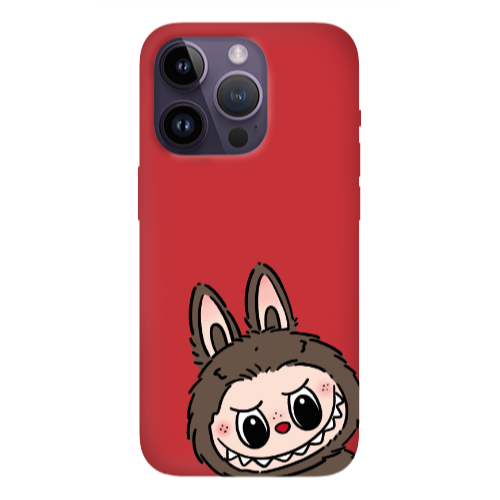 Apple iPhone 14 Pro  Labubu7 Red Colored Silicone TPU Θήκη