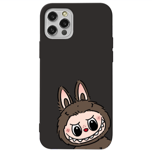 Apple iPhone 13 Pro Labubu7 Black Colored Silicone TPU Θήκη