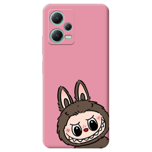 Xiaomi Redmi Note 12 Pro 5G Labubu7 Pink Colored Silicone TPU Θήκη