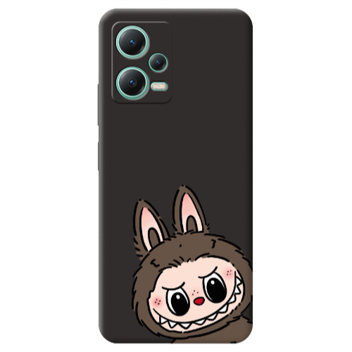 Xiaomi Redmi Note 12 Pro 5G Labubu7 Black Colored Silicone TPU Θήκη