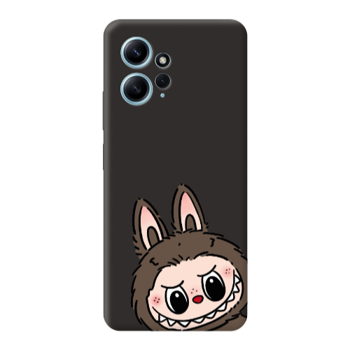 Xiaomi Redmi Note 12 4G Labubu7 Black Colored Silicone TPU Θήκη