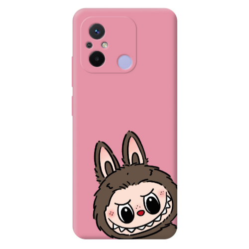 Xiaomi Redmi 12C Labubu7 Pink Colored Silicone TPU Θήκη