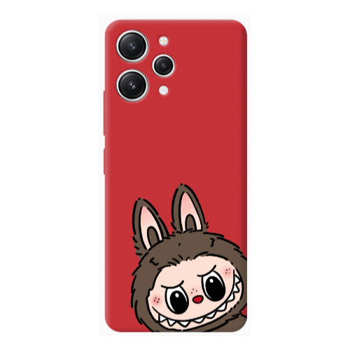Xiaomi Redmi 12 Labubu7 Red Colored Silicone TPU Θήκη