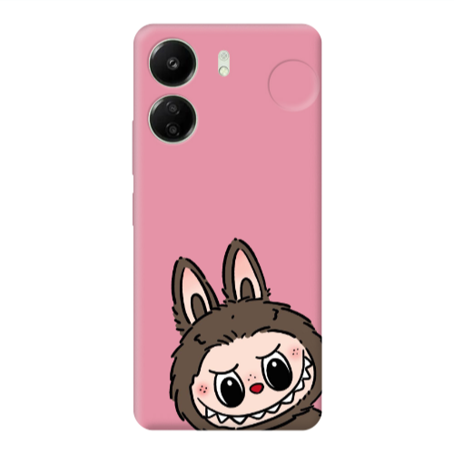 Xiaomi Redmi 13C Labubu7 Pink Colored Silicone TPU Θήκη