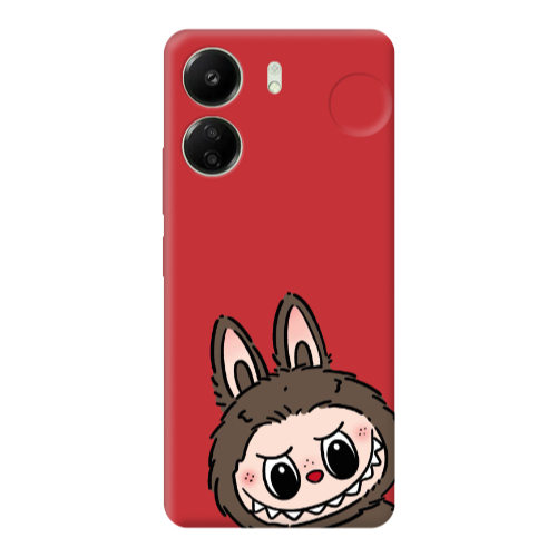 Xiaomi Redmi 13C Labubu7 Red Colored Silicone TPU Θήκη