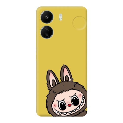 Xiaomi Redmi 13C Labubu7 Yellow Colored Silicone TPU Θήκη