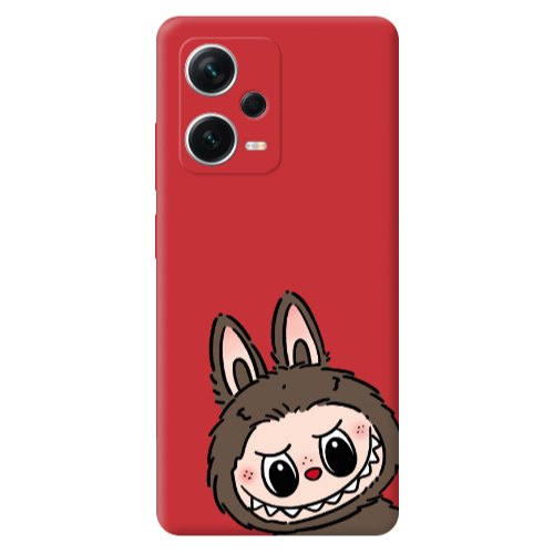 Xiaomi Poco X5 Labubu7 Red Colored Silicone TPU Θήκη
