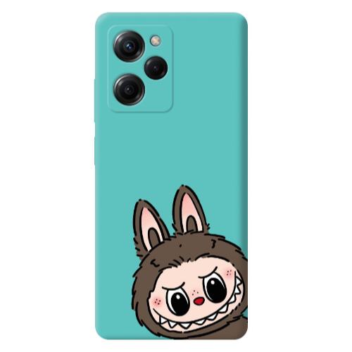 Xiaomi Poco X5 Pro Labubu7 Turquoise Colored Silicone TPU Θήκη