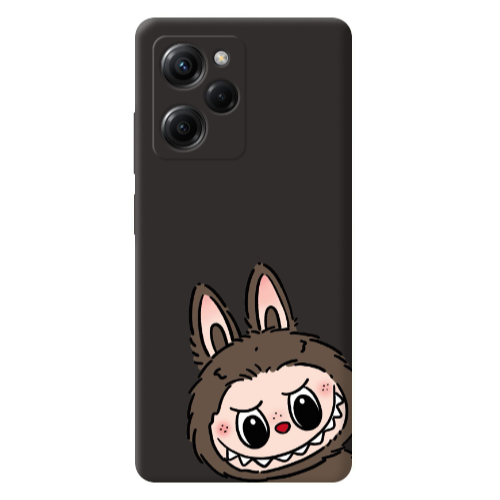 Xiaomi Poco X5 Pro Labubu7 Black Colored Silicone TPU Θήκη