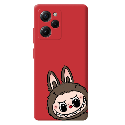 Xiaomi Poco X5 Pro Labubu7 Red Colored Silicone TPU Θήκη