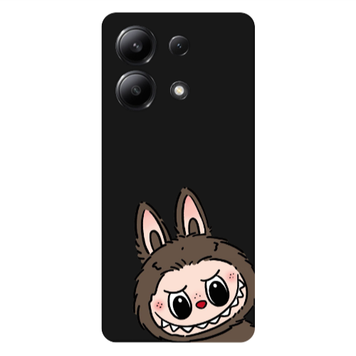 Xiaomi Redmi Note 13 4G Labubu7 Black Colored Silicone TPU Θήκη