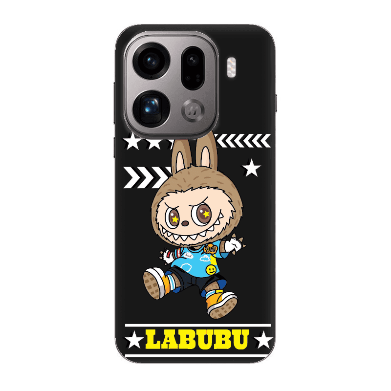 Oppo Find X9 Pro Labubu4 Black Colored Silicone TPU Θήκη