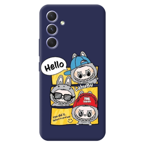 Samsung A56 Labubu3 Dark blue Colored Silicone TPU Θήκη