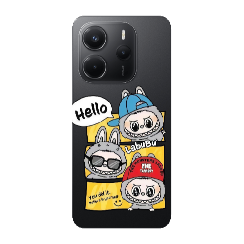 Xiaomi Redmi Note 14 Labubu3 Transparent Silicone TPU Θήκη