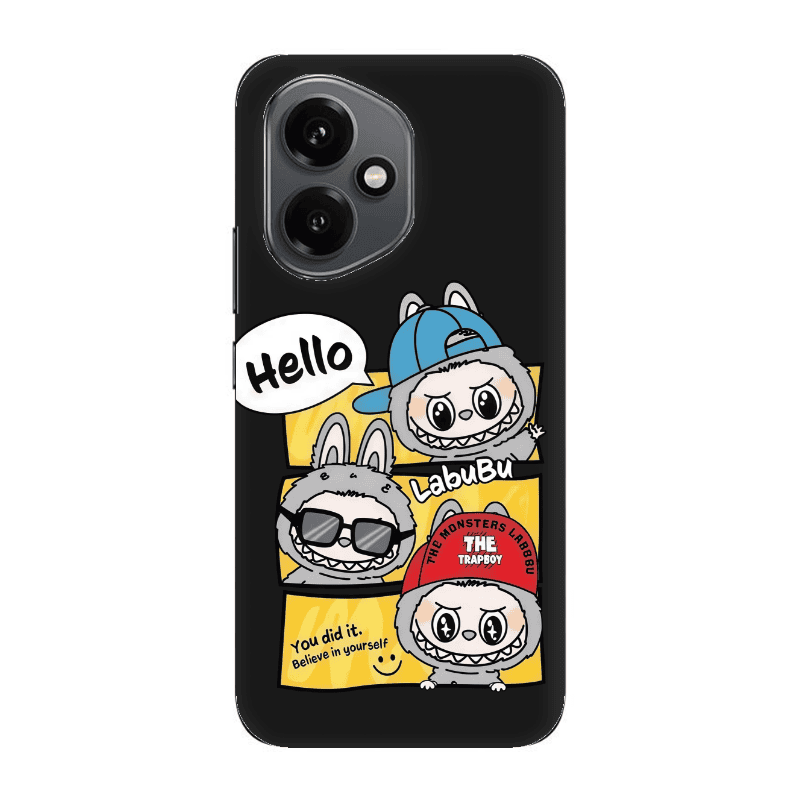 Honor Magic 400 Labubu3 Black Colored Silicone TPU Θήκη