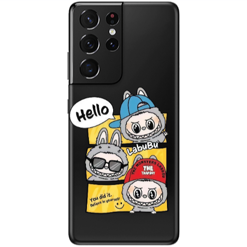 Samsung S21 Ultra Labubu3 Transparent Silicone TPU Θήκη