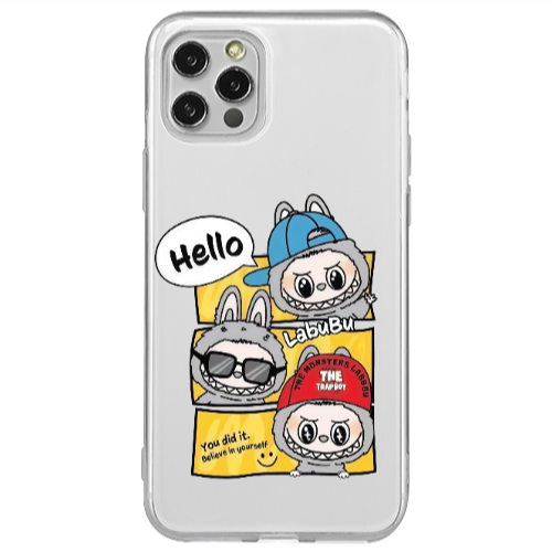 Apple iPhone 12 Pro Labubu3 Transparent Silicone TPU Θήκη