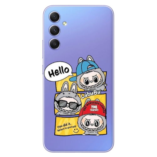 Samsung A34 Labubu3 Transparent Silicone TPU Θήκη