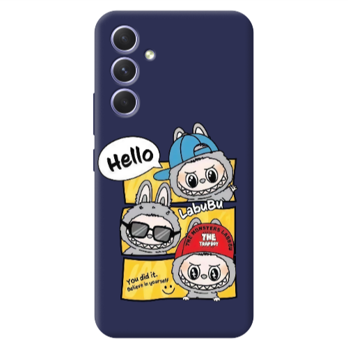Samsung A54 Labubu3 Dark blue Colored Silicone TPU Θήκη
