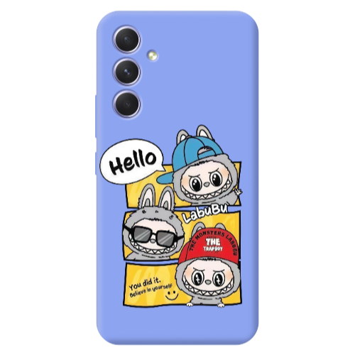 Samsung A54 Labubu3 Light Purple Colored Silicone TPU Θήκη