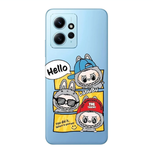 Xiaomi Redmi Note 12 4G Labubu3 Transparent Silicone TPU Θήκη