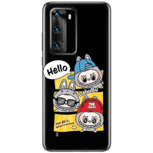 Huawei P40 Labubu3 Transparent Silicone TPU Θήκη